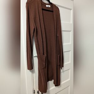 Carly Jean Los Angeles CJLA Brown Cardigan L